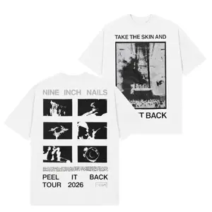 Nine Inch Nails Peel It Back Tour 2026 T-Shirt, Industrial Rock Band Graphic Tee for Fans, Concert Streetwear Outfit