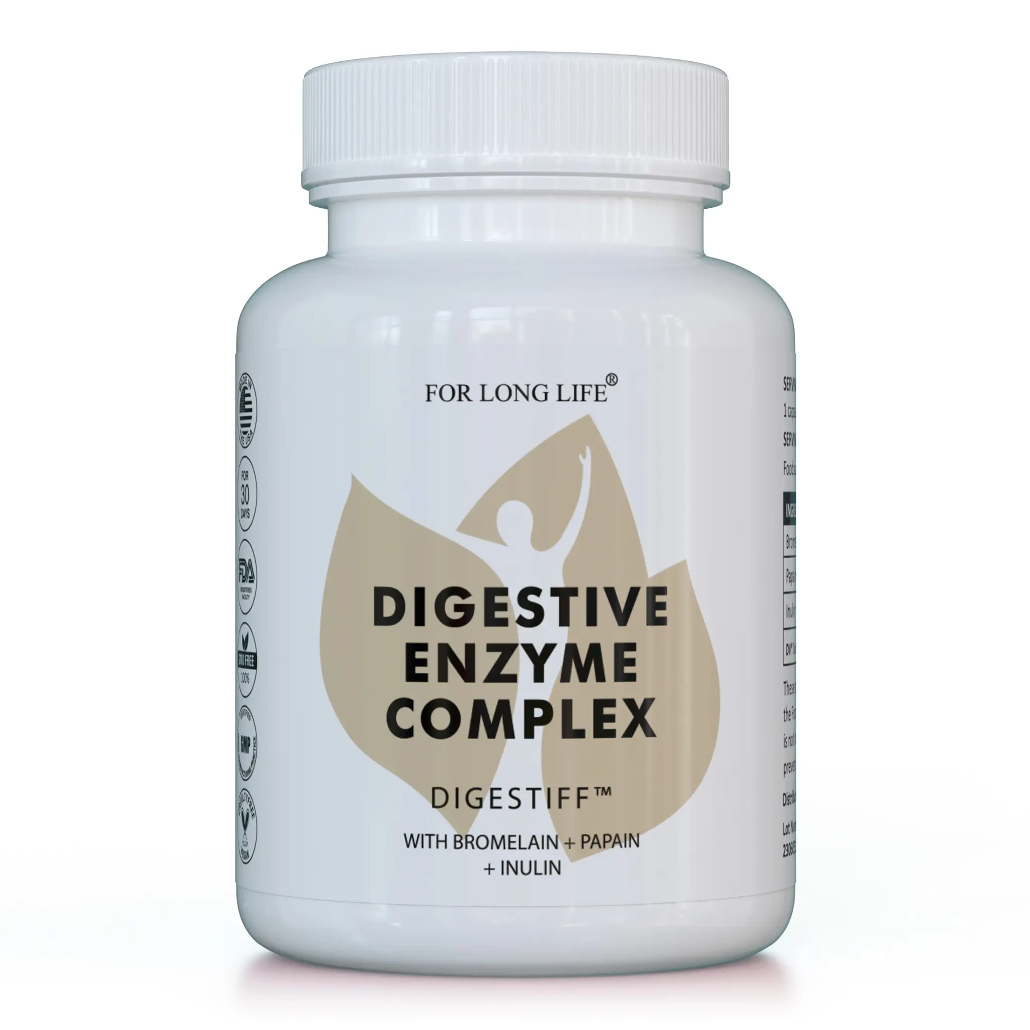 Daily Enzyme Complex & Gut Balance Support DIGESTIFF – with Bromelain Papain & Plant-Based Ingredients for Digestive Health Made in USA - Healthcare