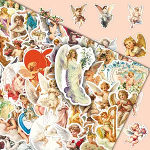 100sheets two sets of repetition angel's choir cartoon european classical angel stickers luggage refrigerator water cup decorative stickers