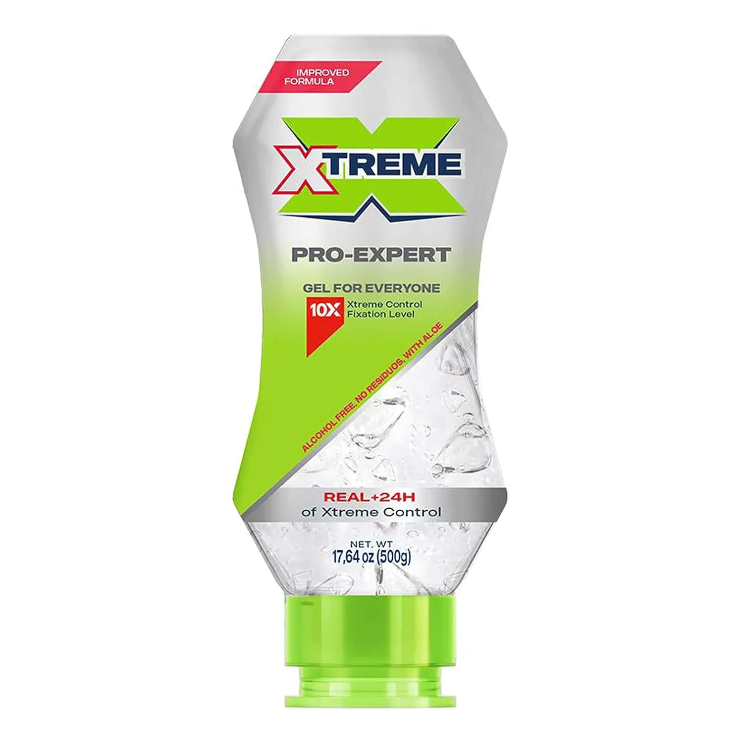Xtreme Pro-Expert Clear Styling Hair Gel, Alcohol Free 24-Hours Xtreme Control With Aloe Vera, 17.63 Oz Squeeze Bottle (Pack of 3)