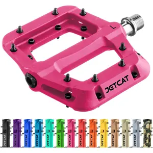 Mountain Bike Pedals Flat - MTB Pedals Flat, Bicycle Pedals for BMX/MTN/Road/Gravel/EBike, BMX Pedals, Platform Pedals, Adults & Kids Bike Replacement Upgrades Parts 9/16