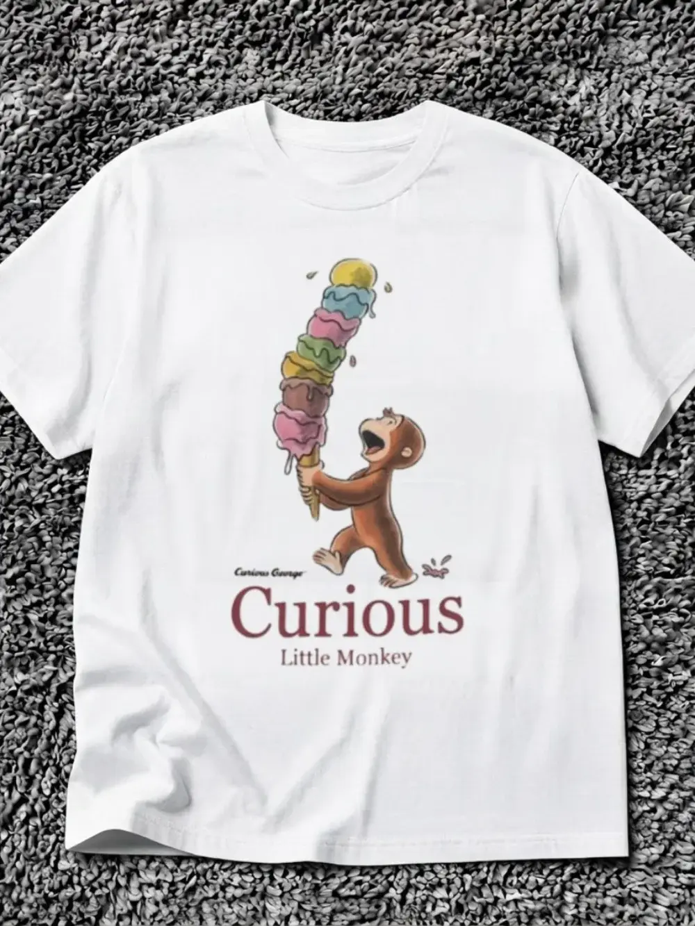 Curious George "Curious Little Monkey" Ice Cream Graphic T-Shirt