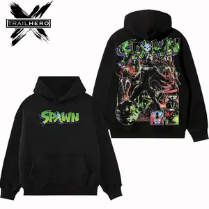 TRAIL HERO - Spawn Premium Acid Washed Hoodie T-Shirt, En Sabah Nur Hoodie Shirt, Character Comics Fans Shirt, Superhero Washed Shirt, Comic Book Fans T-Shirt, Superhero Graphic Tee Cotton
