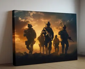 [UNFRAMED POSTER] Soldiers at Dawn Canvas Print , Military Art ,Cool Solider Artwork Wall Decor