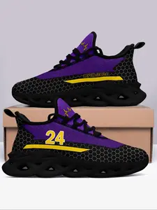 Men's Colorblock Lace Up Low Top Sneakers, Casual Comfortable Breathable Sports Athletic Running Shoes, Male All-match Round Toe Shoes for Daily Wear