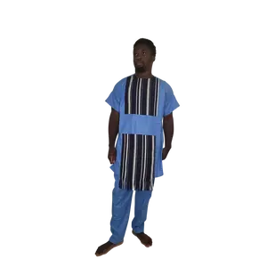 Navy adire Top and Pants