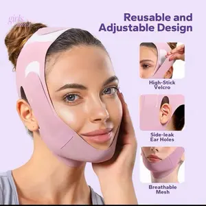 Girls Detox Comfort V- Shape Facial Wrap- Softp Chin and Jawline Contour Support Strap for Daily Skincare Routine