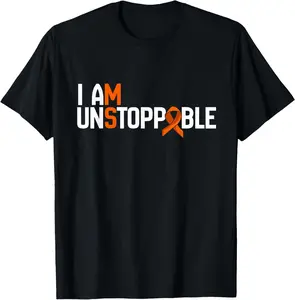 100%cotton I Am Unstoppable Multiple Sclerosis MS Awareness Men Women T-Shirt