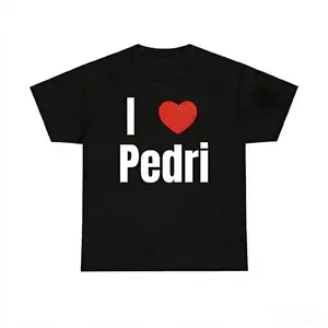 Game Day Gear I Heart Pedri Cotton T Shirt for Fans with Graphic Design