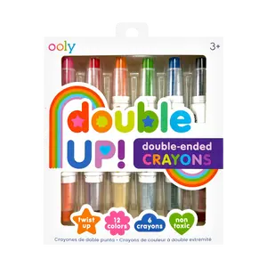 Double Up! Double-Ended Crayons - 12 Colors - Set of 6