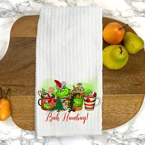 GRINCH Bah Humbug Christmas Dish Towel