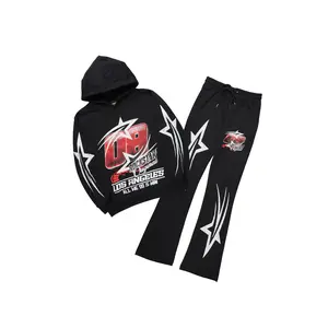 Kastell Black Hoodie/Stacked Pant Track Set