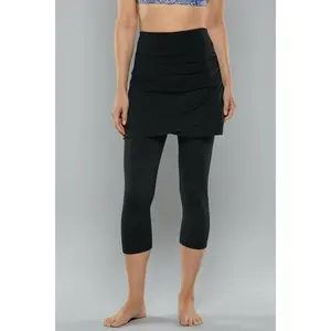 Women's Kahula Skirted Swim Capris | Black