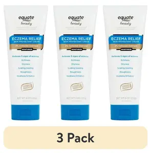 (3 Pack) Equate Eczema Relief Skin Protection Cream with 2% Colloidal Oatmeal, 8 Oz, Compare to Gold Bond® Ultimate Eczema Relief® Equate Beauty Body Care Moisturizing