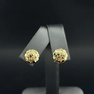 10k Gold Nugget Earrings, Fine Jewelry Accessories for Women