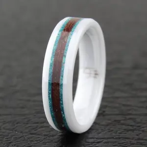 Walnut Burl with Dark Turquoise Inlay