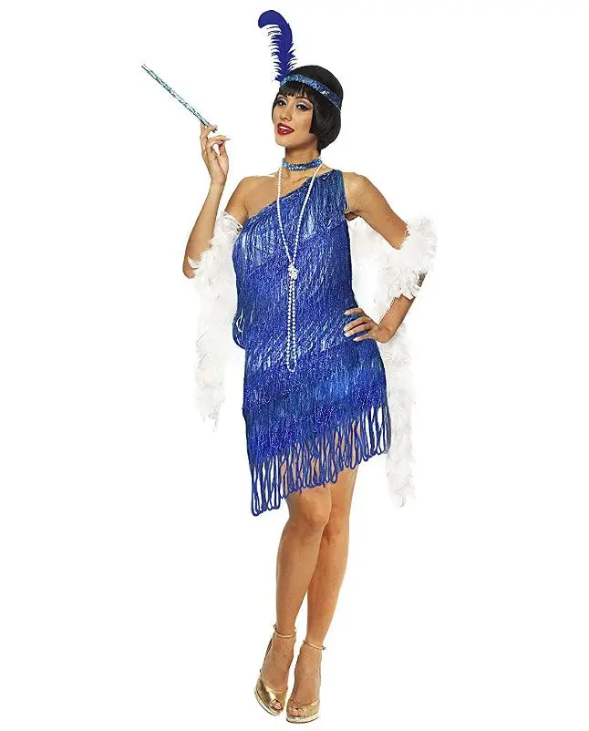 Dazzling Flapper - 20's - Gatsby - Turquoise/Blue - Costume - Women - Medium
