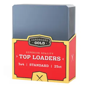 Cardboard Gold Top Loaders - 35PT Standard Card Top Loaders for Sports Card Protection & Collection