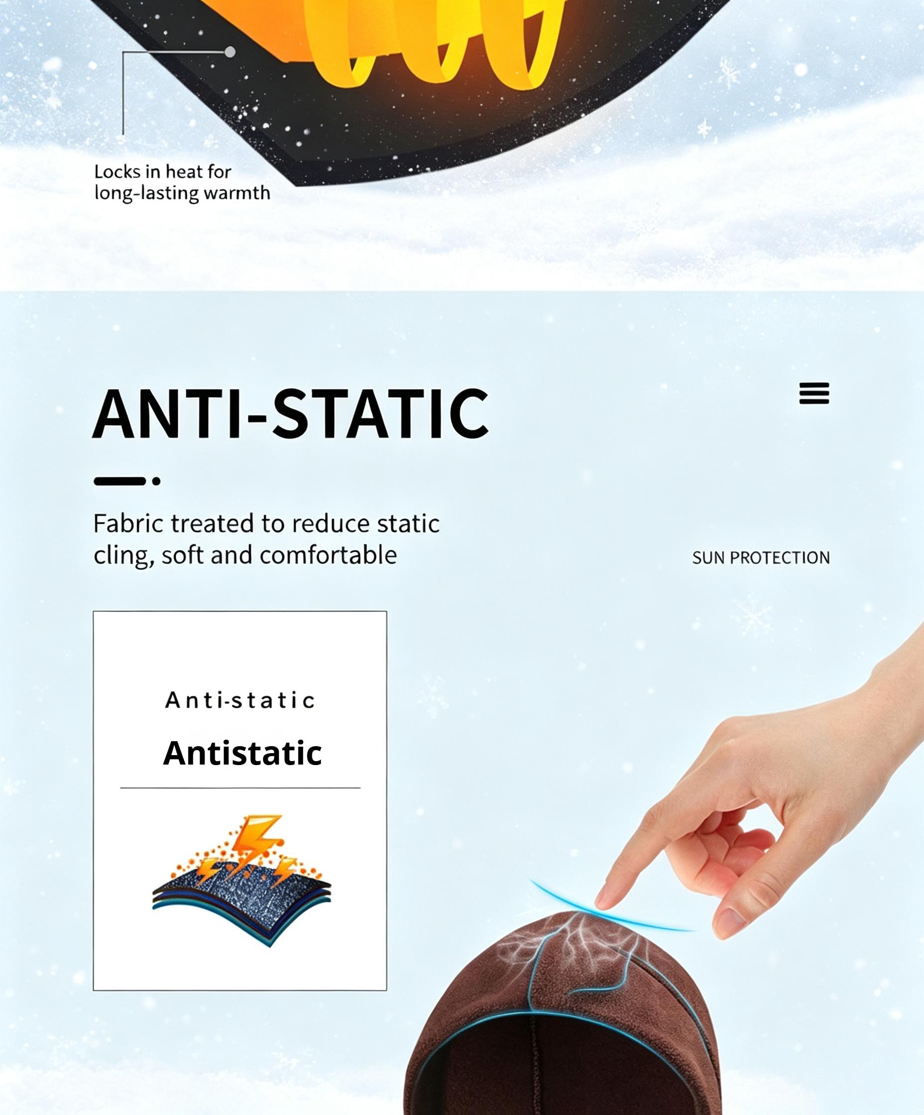 Adjustable winter cycling face mask/headgear, dustproof and warm design, suitable for skiing and outdoor sports, made with windproof fleece and thickened warm fleece face and neck warmer.