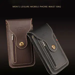 New leather Mobile Phone Waist Bag with Belt PU Leather Multifunctional Solid Dual Pocket for Men's Outdoor Construction Site Use phone case for iphone 14/15/16 pro max plus Sumsung  Galaxy S24/S23 A54/A14 Z Fold/Z Flip