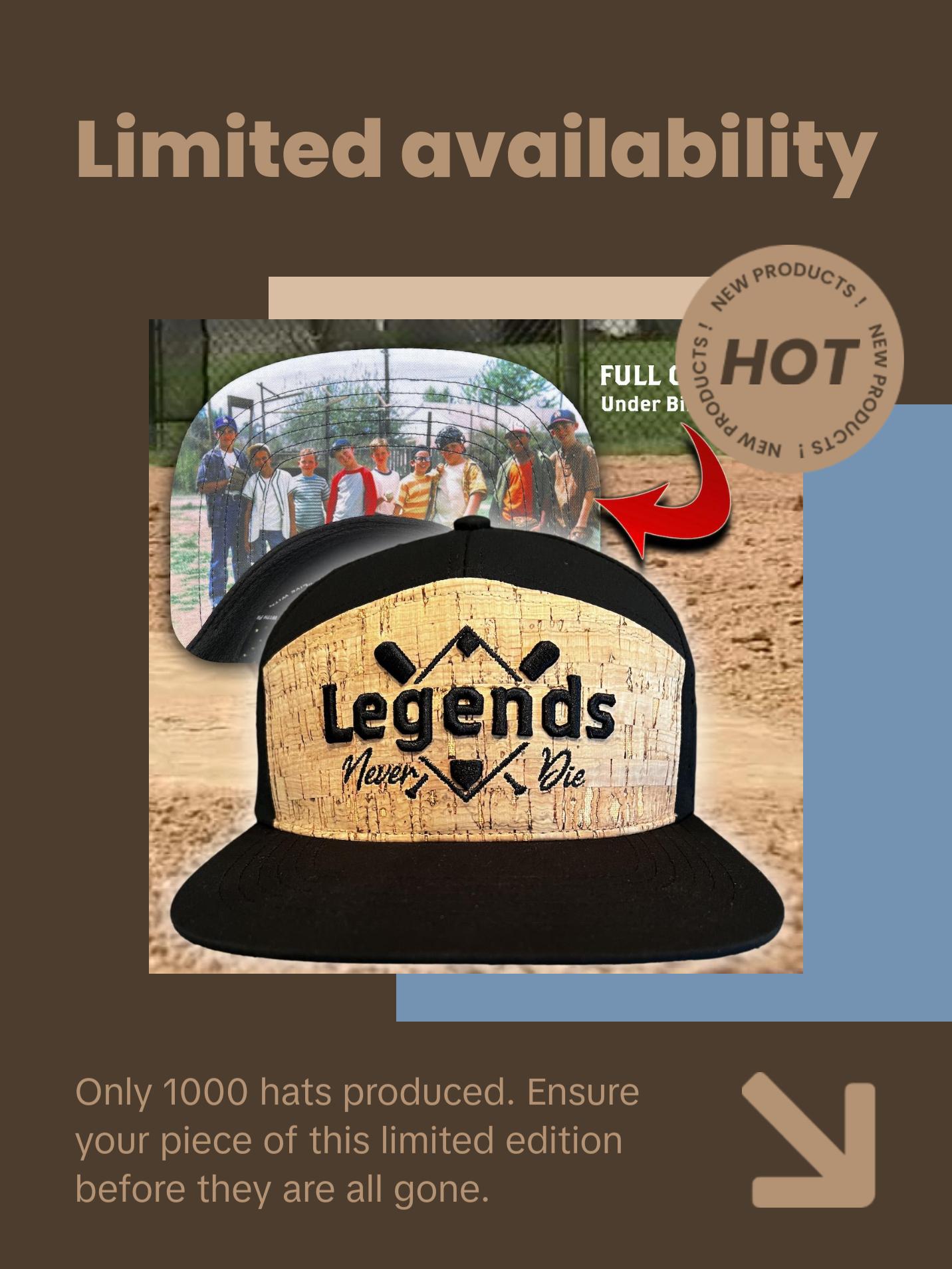 The Sandlot - Legends Never Die - Cork Hat with Custom Printed Bill! The Sandlot - Legends Never Die - Cork Hat with Custom Printed Bill!