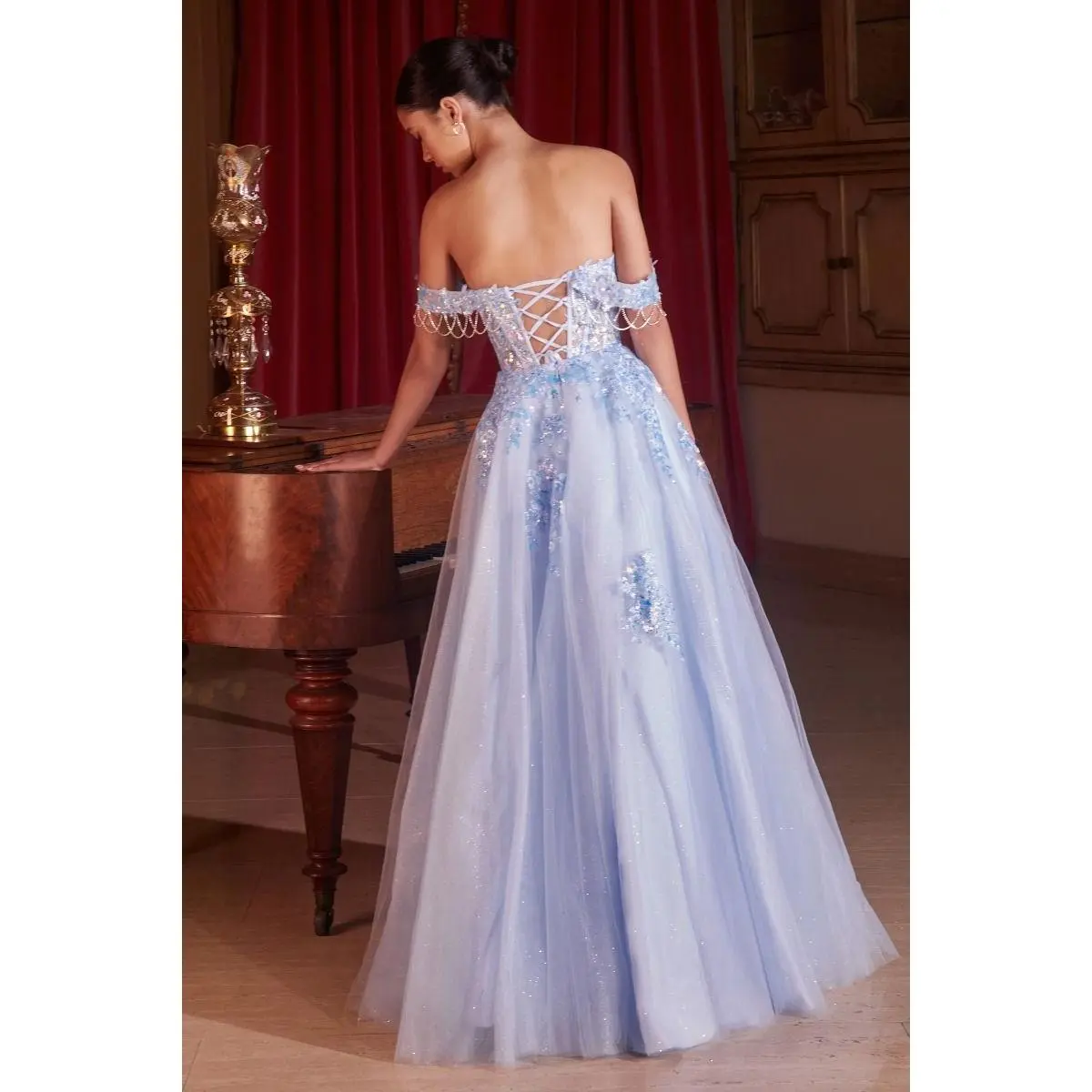 Celestial Dream™ Off-the-Shoulder Tulle Ball Gown 💫 Sparkling Elegance