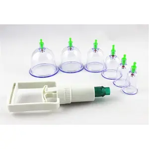 6 Cups Traditional Personal Care Chinese Vacuum Body Cupping Set Massage Magnets Therapy Acupressure Suction Set Kit Equipment