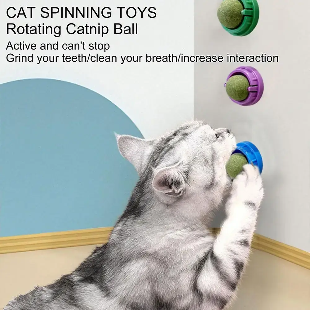 Lickable Catnip Balls Toy for Cats - Small/Medium Cat Snack and Teeth Cleaner