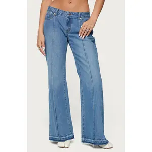 Edikted Women's Nerissa Low Rise Flared Jeans
