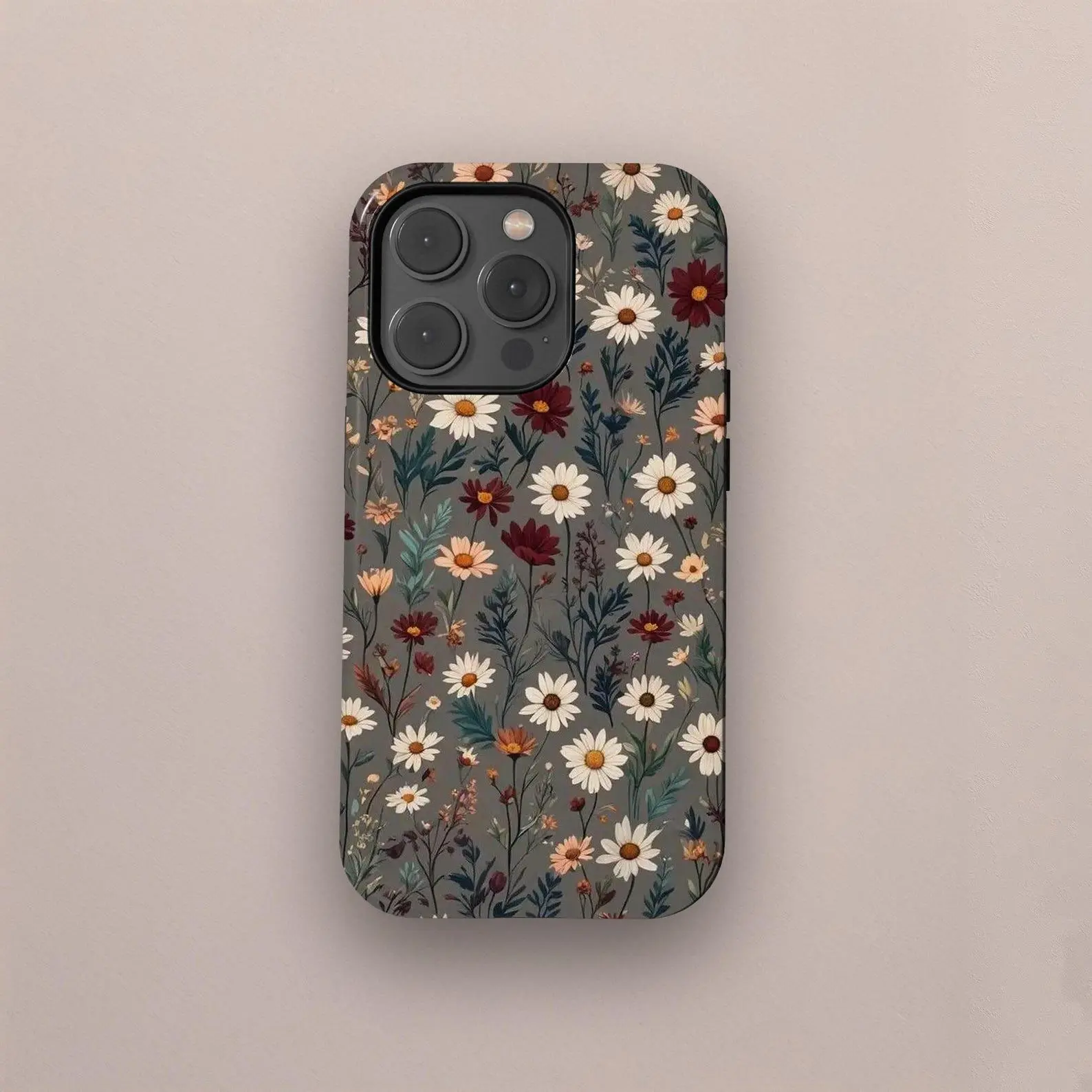 Pretty Watercolor Flowers Phone Case, Wild Flower Phone Case, iPhone 17 16 15 14 13 12 Pro Max XR XS, Samsung Galaxy S25 S24 S23 S22 Ultra