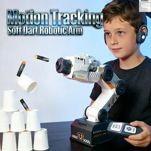 Inductive Robot Arm, Realistic Robot, 2.4GHZ Motion-Tracked Blaster, Motion Control Automatic Toy Machine with Wearable Shoulder Mount & Remote Control Toys for Boys, Children's Day/Christmas/Birthday Gifts, Rechargeable RC Toys for 8-12