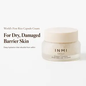 Rice Barrier Cream | 6 Ceramides 8x Hyaluronic Acid | Skin Barrier Repair and Moisture Lock | RiceNA Capsule Moisturizer | INMI Seoul | 40g