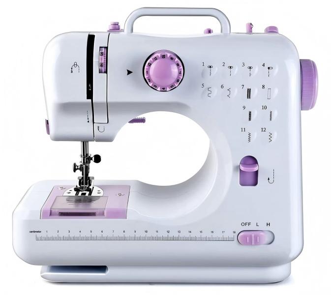 Mini Portable Sewing Machine 12 Built-in Stitches 2-Speed with Foot Pedal Ideal Gift for Beginners Kids Mom Home DIY Craft Projects