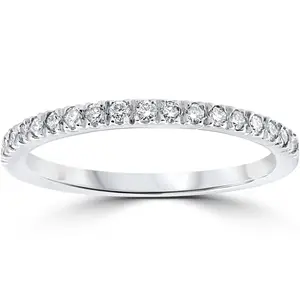 1/3ct Diamond Ring Womens Wedding Anniversary Band 10k White Gold