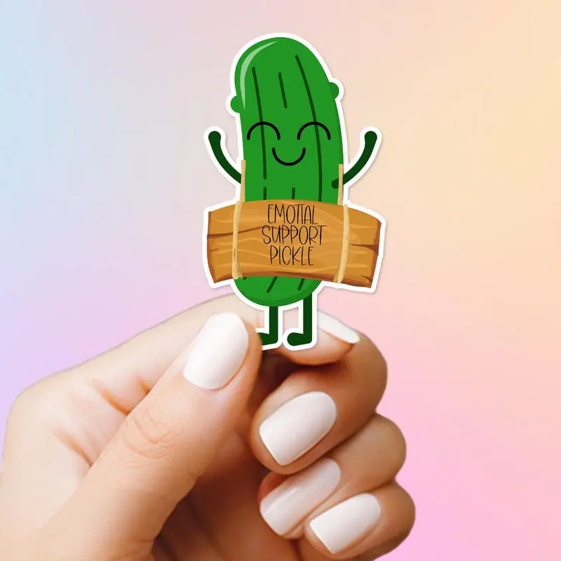 Pickle Sticker,Gifts For Teachers,Teacher Gift,Kindle Sticker,Bookish Sticker,Booktrovert Sticker,Dumpster Fire,Emotional Support,Anxiety
