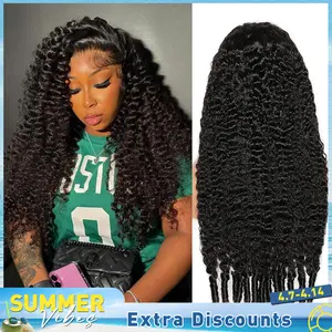 【Summervibes】Lemoda 13x6 HD Transparent Lace Front Human Hair Wigs 200 Density Pre-Cut / Pre-Plucked Brazilian Burmese Curly Lace Frontal Wig With Tiny Knots