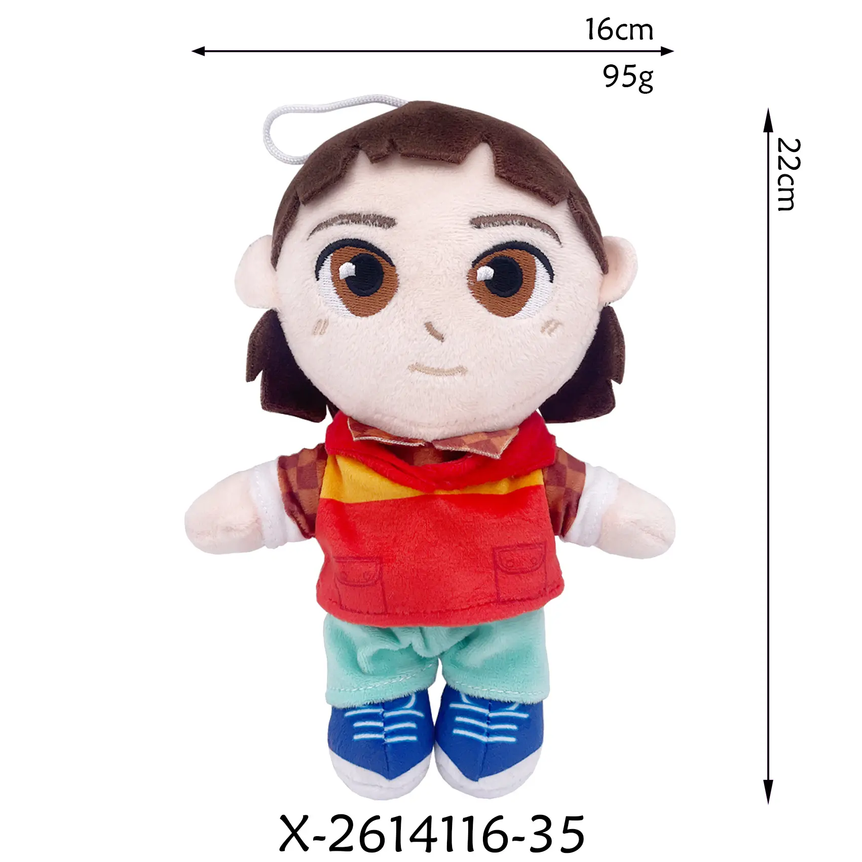 Girl in red and green pants