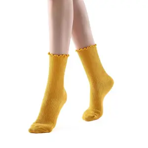 Princess Lulu Ruffle Crew Sock | Yellow