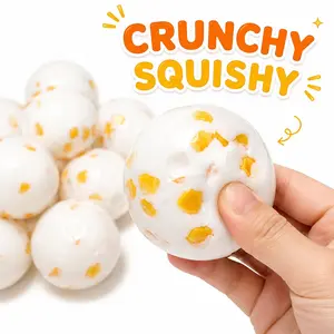 Crunchy Corn Squishy Stress Relief Ball, Soft Squeeze Sensory Fidget Toy, Novelty Desk Toy, 1 Pack