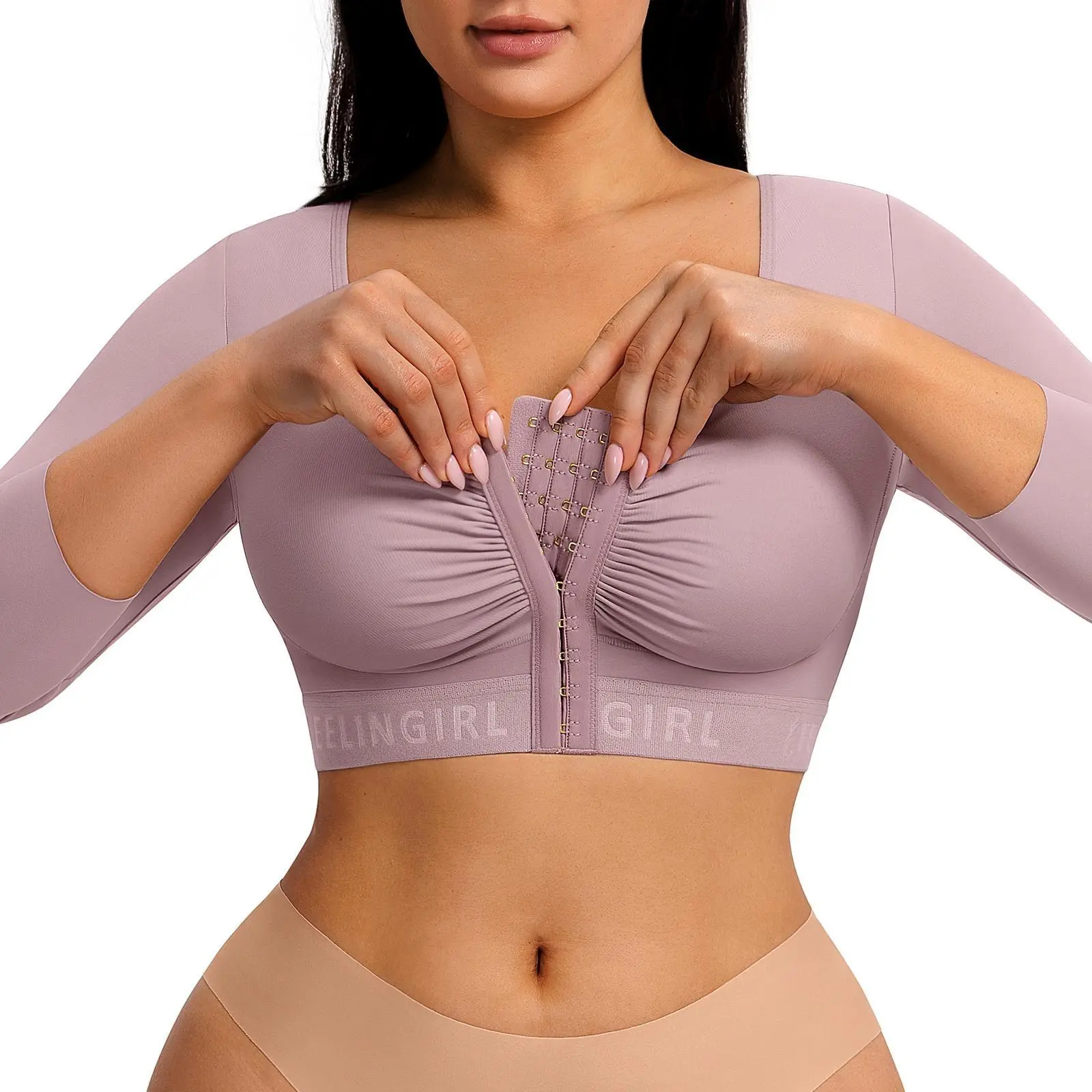 FeelinGirl FeelCare Upper Arm Shaper for Women Compression Sleeves Slimming Arm Front Closure Bra Shapewear Tops newarrivals SohoChic