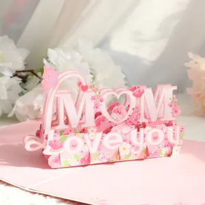 Mother's Day Pop-Up Card for Mom, Mom I Love You 3D Interactive Greeting Card, Custom Message Card, Perfect Holiday Gift for Mother's Day, Unique Gift Option