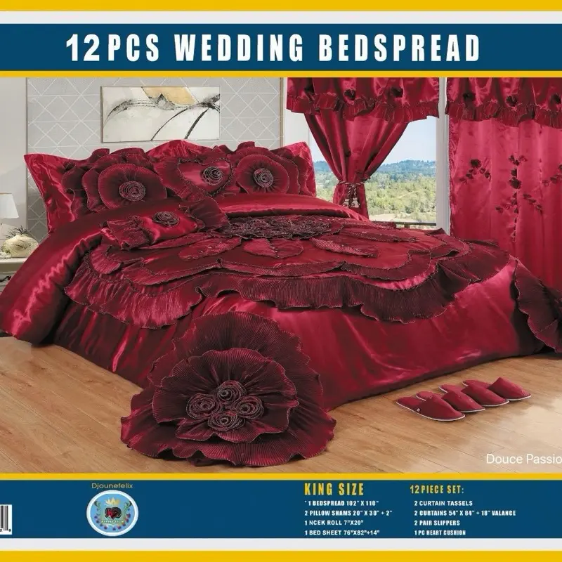3 weddings set 12 pcs wedding bedspread 3 weddings set 12 pcs wedding bedspread