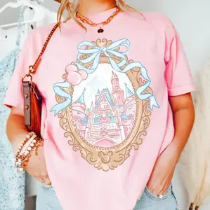 Vintage Castle Coquette T-Shirt, Magic Kingdom Girly Tee for Girl Trip, T-Shirt for Adults & Youth, Fairytale Castle Shirt, Coquette Magical Ears Shirt