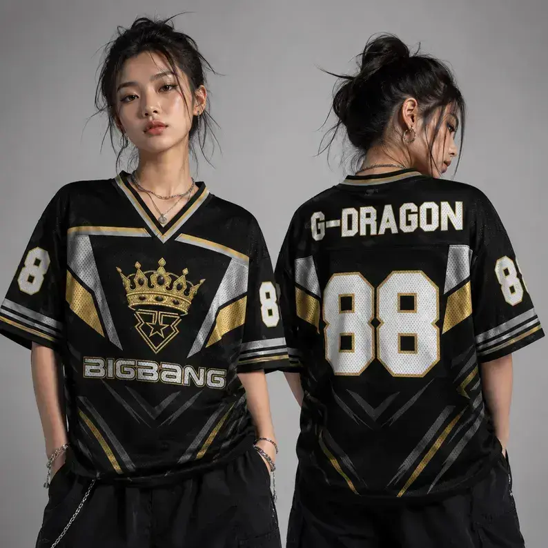 2026 World Tour Mesh Football Jersey, Oversized Kpop Streetwear Shirt, VIP Fan Merch, Concert Outfit, Breathable Sports Tee, Music Lover Gift