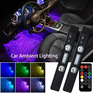 2pcs Wireless Rgb Star Light Kit with Remote Control USB LED Light Bar, LED Party Lights, Ambient Star Ceiling And Foot Space Lighting for Home Multiple Scene Use, Colorful Lights for Bedroom Party Jeep