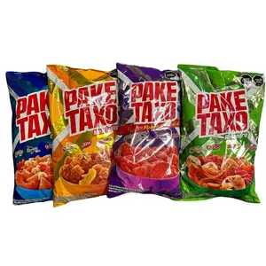 PakeTaxo Big Size Mexican Chips Mix Packet - Variety of Flavors, 7.76oz Bag (4 Pack) - Crispy, Snack