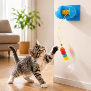 Electric Cat Toy, Automatic Wall Mounted Interactive Teaser for Indoor Cats, Hands-Free Play, Keeps Cats Active & Entertained