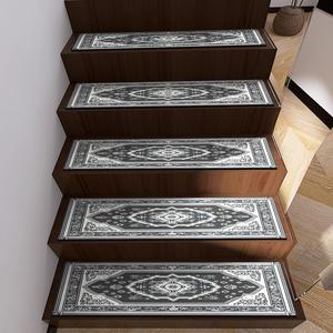 wooden stair mat, 15pcs non-slip flooring carpet, stair treads, indoor stair rug, home decor, safety stair mat for dog, child and elderly, home decor, decorative area rug