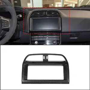 ABS Plastic Carbon Fiber Pattern Car Center Vent Navigation Decor Frame Sticker Suitable for Jaguar F-PACE XE Car Interior Sticker