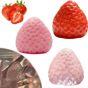 Durable Red Strawberry Shaped Stress Relief Toy, Stress Ball, Hand Squeeze Fidget Toy, Office Gadgets To Relieve Anxiety, Ideal Birthday Gifts
